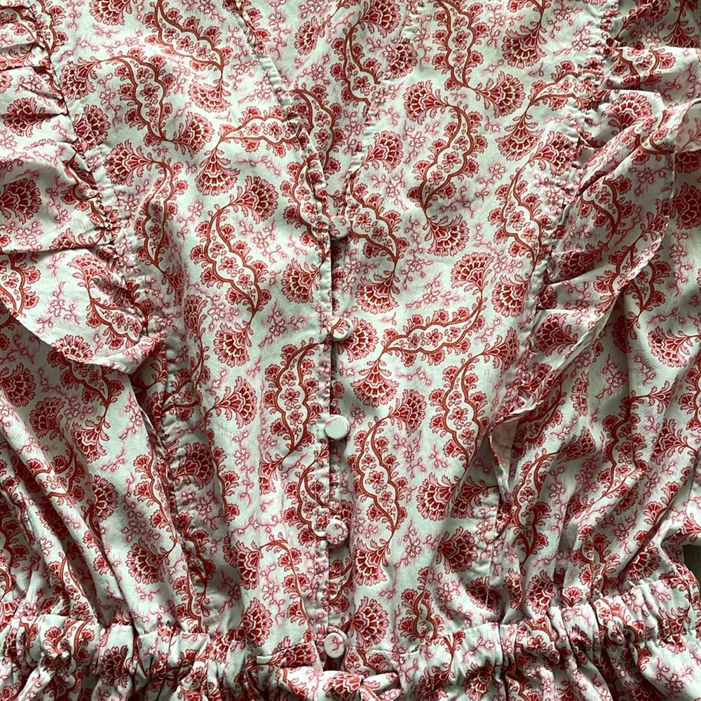 Rebecca Taylor Pink Floral Cotton Jumpsuit - Picture 14 of 16